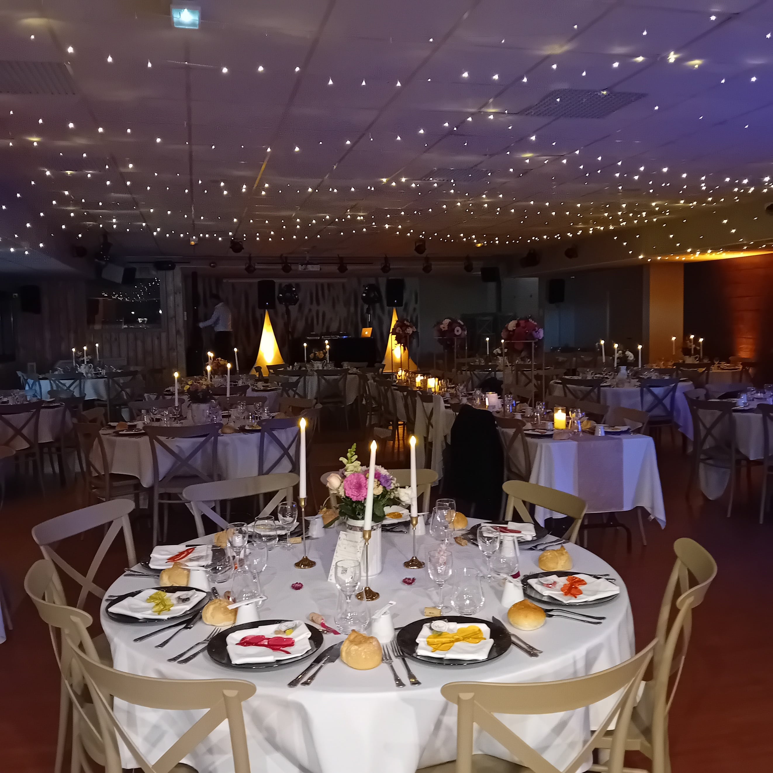 Ciel étoilé mariage guirlandes lumineuses décoration événement 4