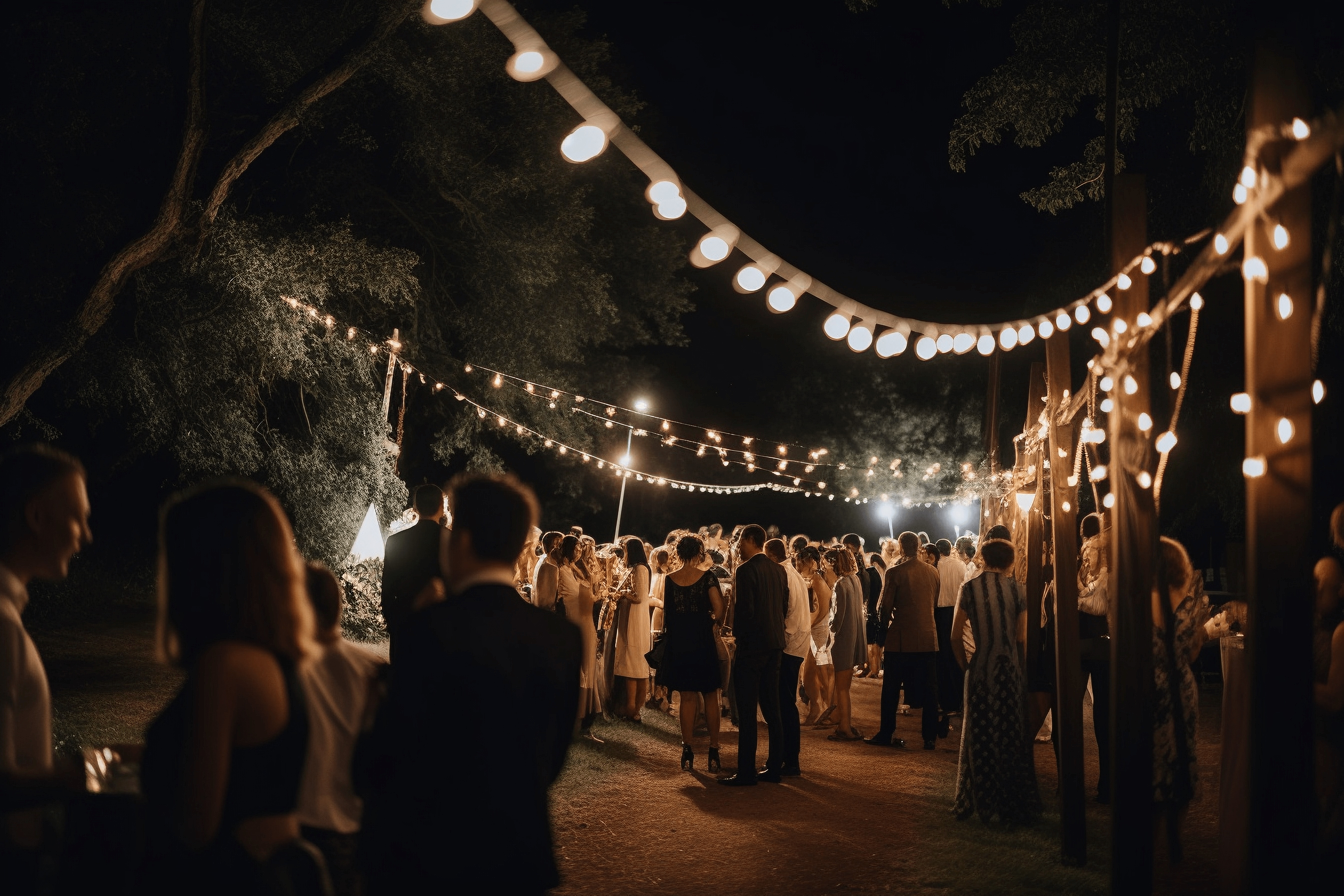 Guirlandes guinguettes mariage
